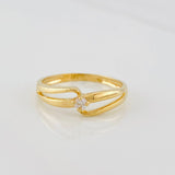 Curved Lines Ring 1.65g / T6 Yellow Gold 18K