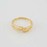 Curved Lines Ring 1.65g / T6 Yellow Gold 18K