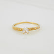Churumbela Solitaire Ring 1.35g / T6 3/4 Yellow Gold 18K