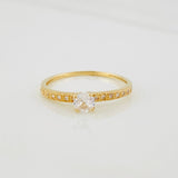 Churumbela Solitaire Ring 1.35g / T6 3/4 Yellow Gold 18K