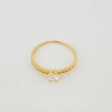 Churumbela Solitaire Ring 1.35g / T6 3/4 Yellow Gold 18K