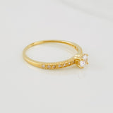 Churumbela Solitaire Ring 1.35g / T6 3/4 Yellow Gold 18K