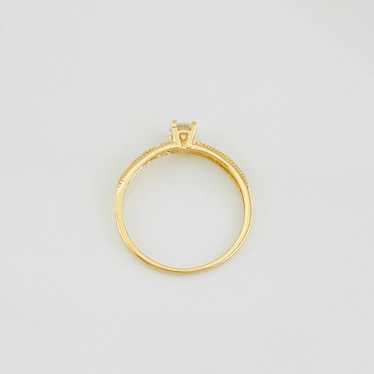 Churumbela Solitaire Ring 1.35g / T6 3/4 Yellow Gold 18K