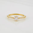 Square Solitaire Ring 1.8g / T6 1/4 Yellow Gold 18K