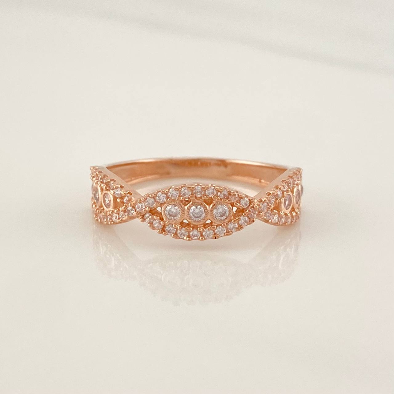 Waves Ring 3g / T7 3/4 Rose Gold 18K