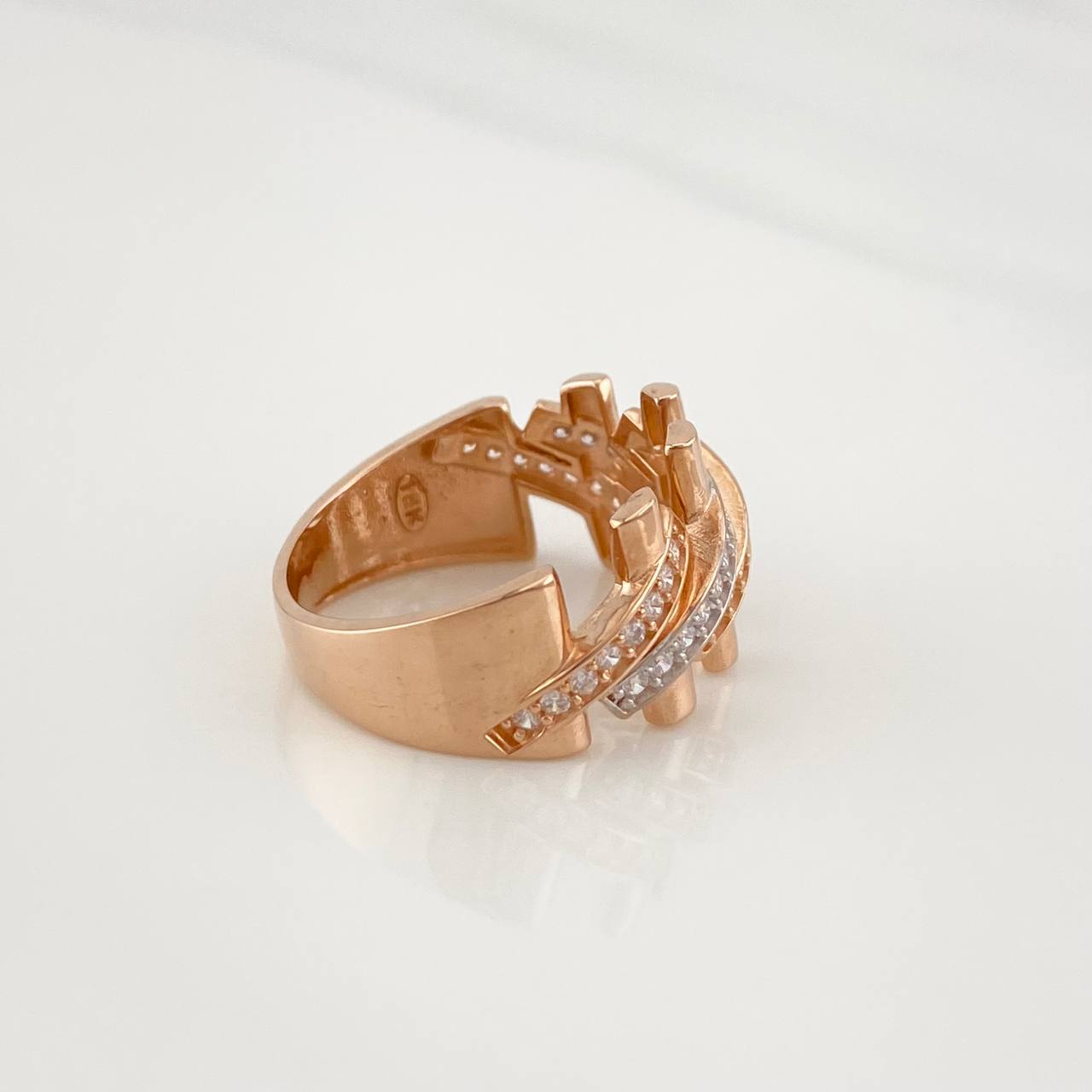 Cuban Link Ring 4.75g / T7 Three Golds 18K