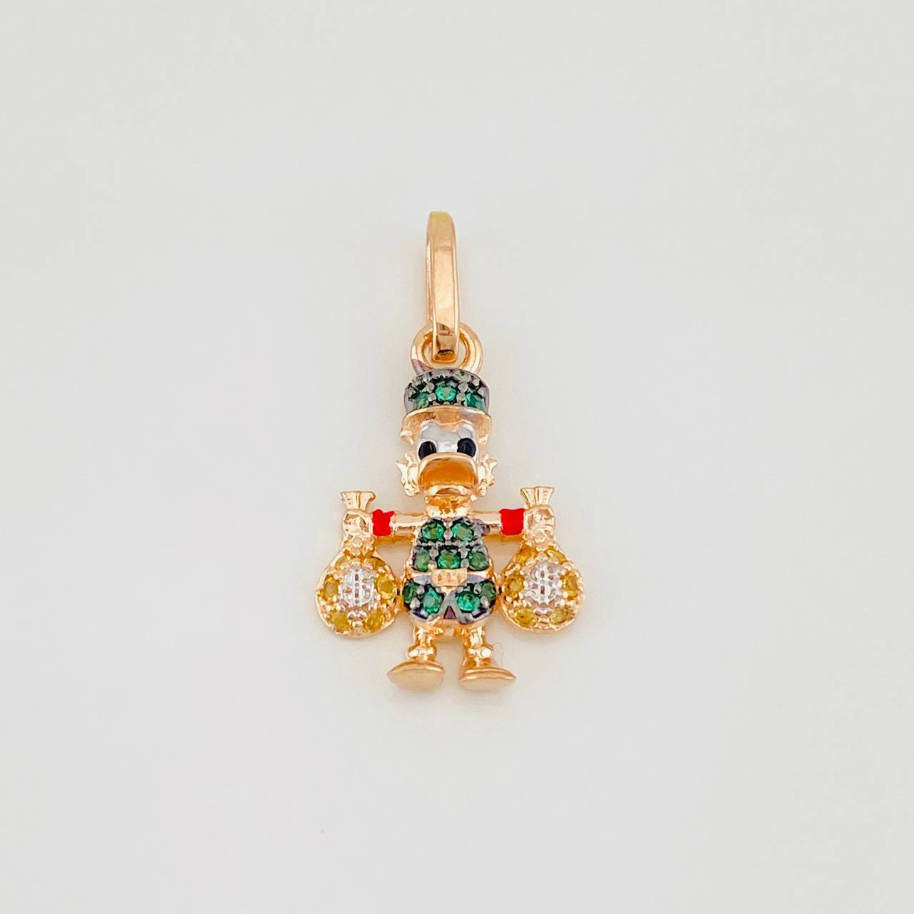 Pendant Duck Money Bags 1.65g / 3/4 in Three 18K Golds