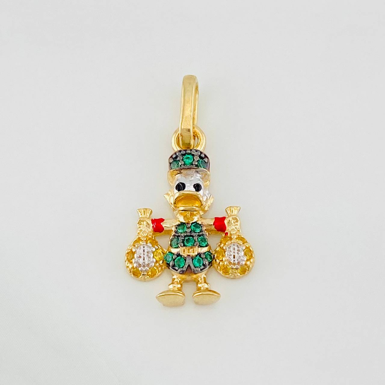 Duck Pendant Money Bags 1.75g / 3/4 in Three 18K Golds