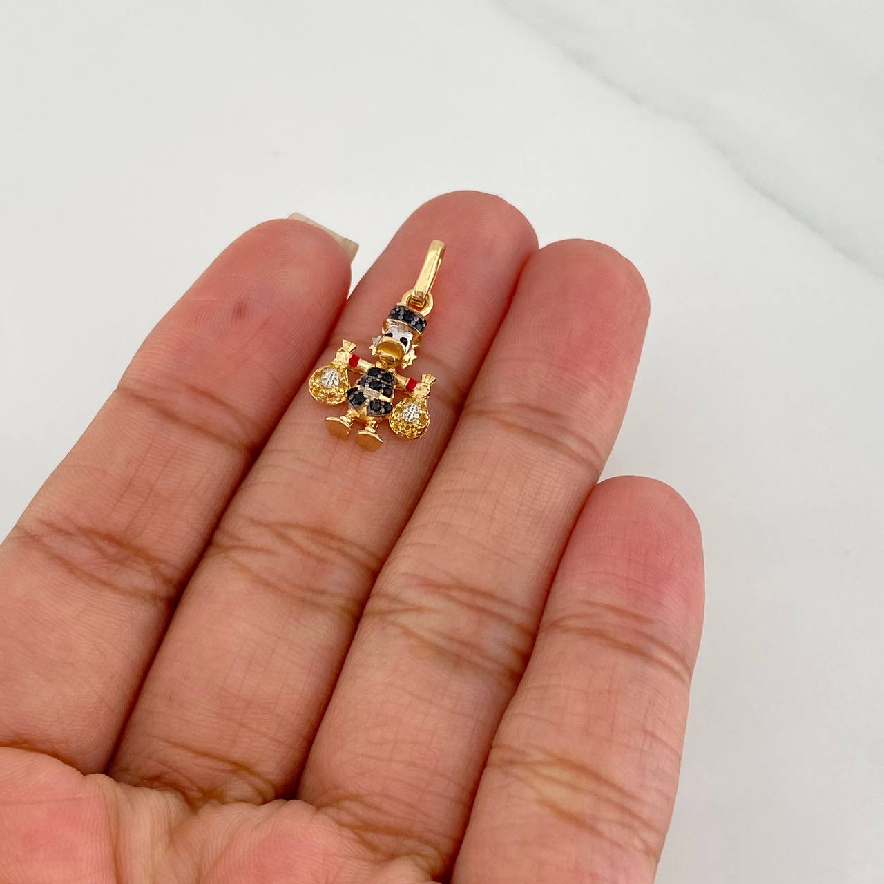 Pendant Duck Money Bags 1.65g / 3/4 in Three 18K Golds