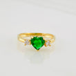 Anillo Halo Corazon 1.8g / T6 1/4 Oro Amarillo 18K