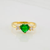 Anillo Halo Corazon 1.8g / T6 1/4 Oro Amarillo 18K