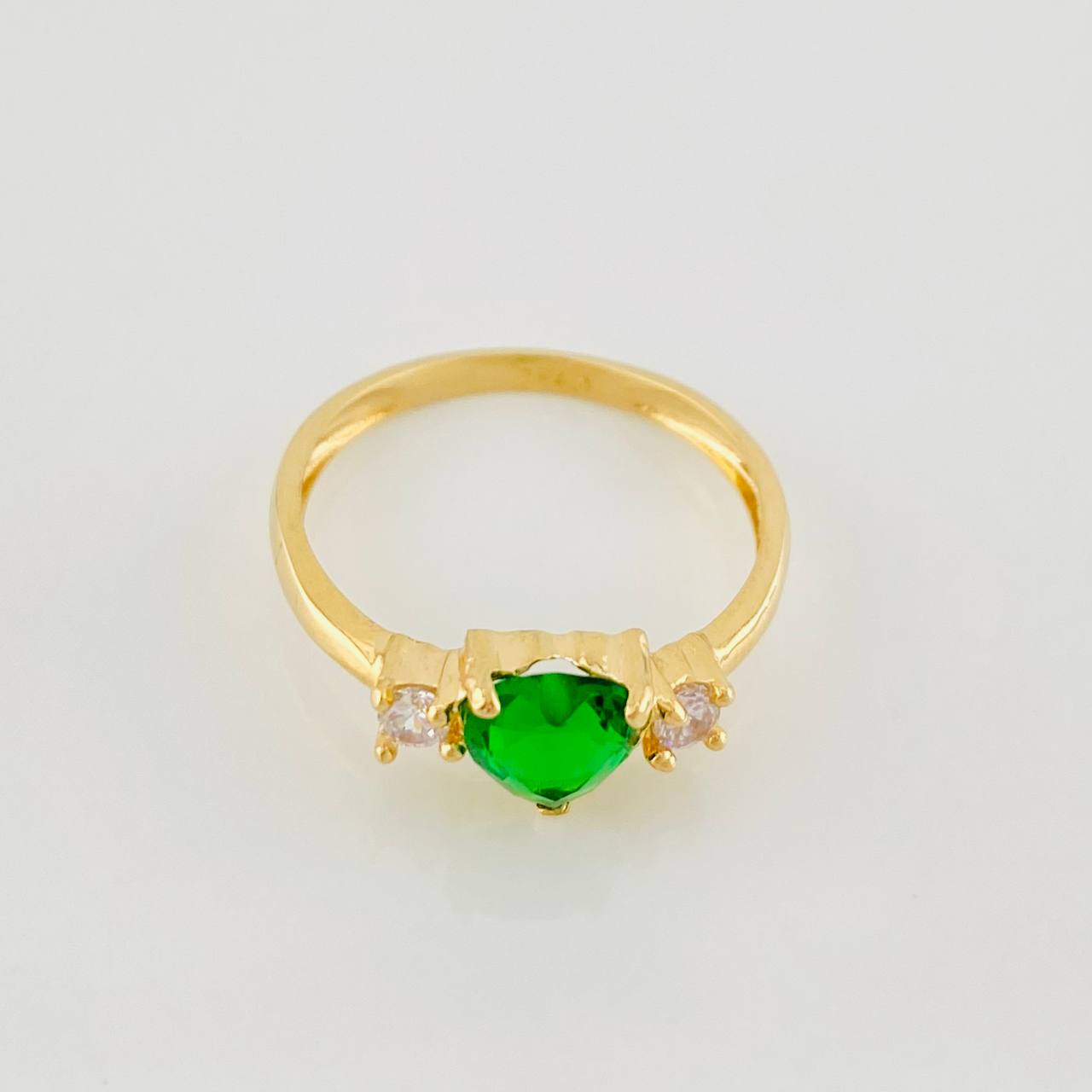 Anillo Halo Corazon 1.8g / T6 1/4 Oro Amarillo 18K