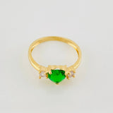 Anillo Halo Corazon 1.8g / T6 1/4 Oro Amarillo 18K