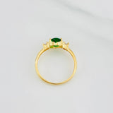 Anillo Halo Corazon 1.8g / T6 1/4 Oro Amarillo 18K