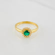 Flower Halo Ring 2.25g / T7 1/4 Yellow Gold 18K
