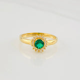 Flower Halo Ring 2.25g / T7 1/4 Yellow Gold 18K