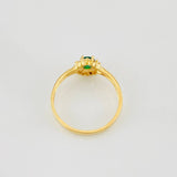 Flower Halo Ring 2.25g / T7 1/4 Yellow Gold 18K