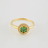 Circle Halo Ring 1.95g / T6 3/4 Yellow Gold 18K