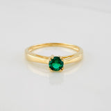 Solitaire Ring 2.15g / T7 1/4 Yellow Gold 18K