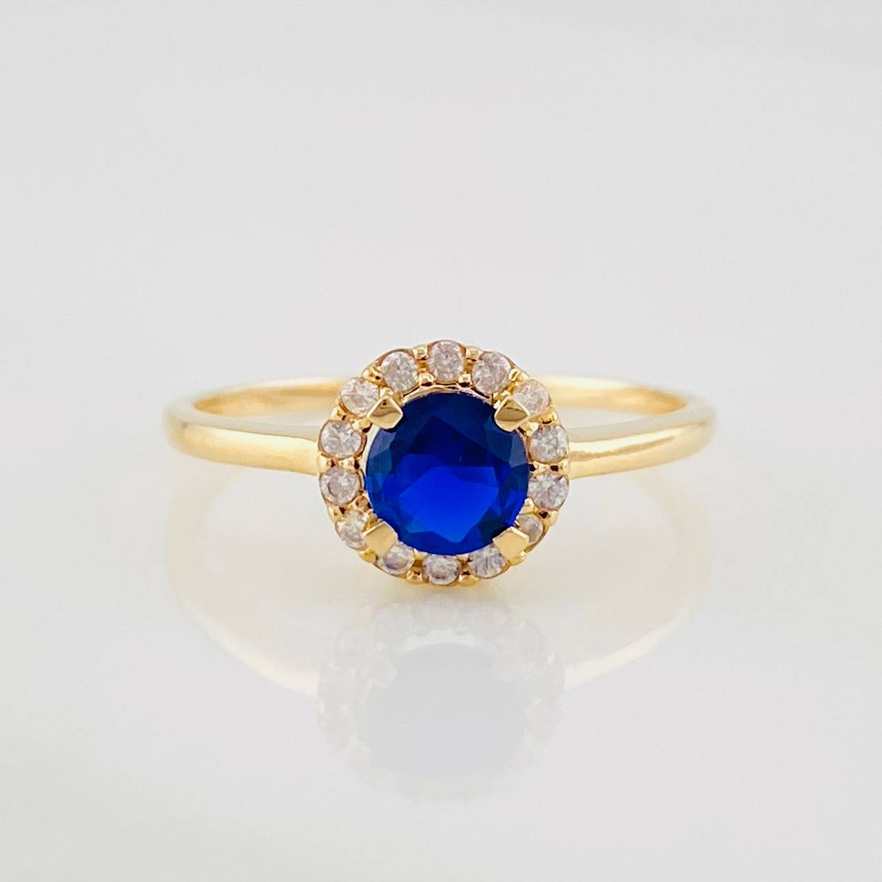 Anillo Halo Circulo 1.75g / T6 1/4 Oro Amarillo 18K