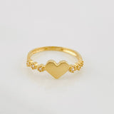 Heart Ring 1.5g / T5 1/2 Yellow Gold 18K