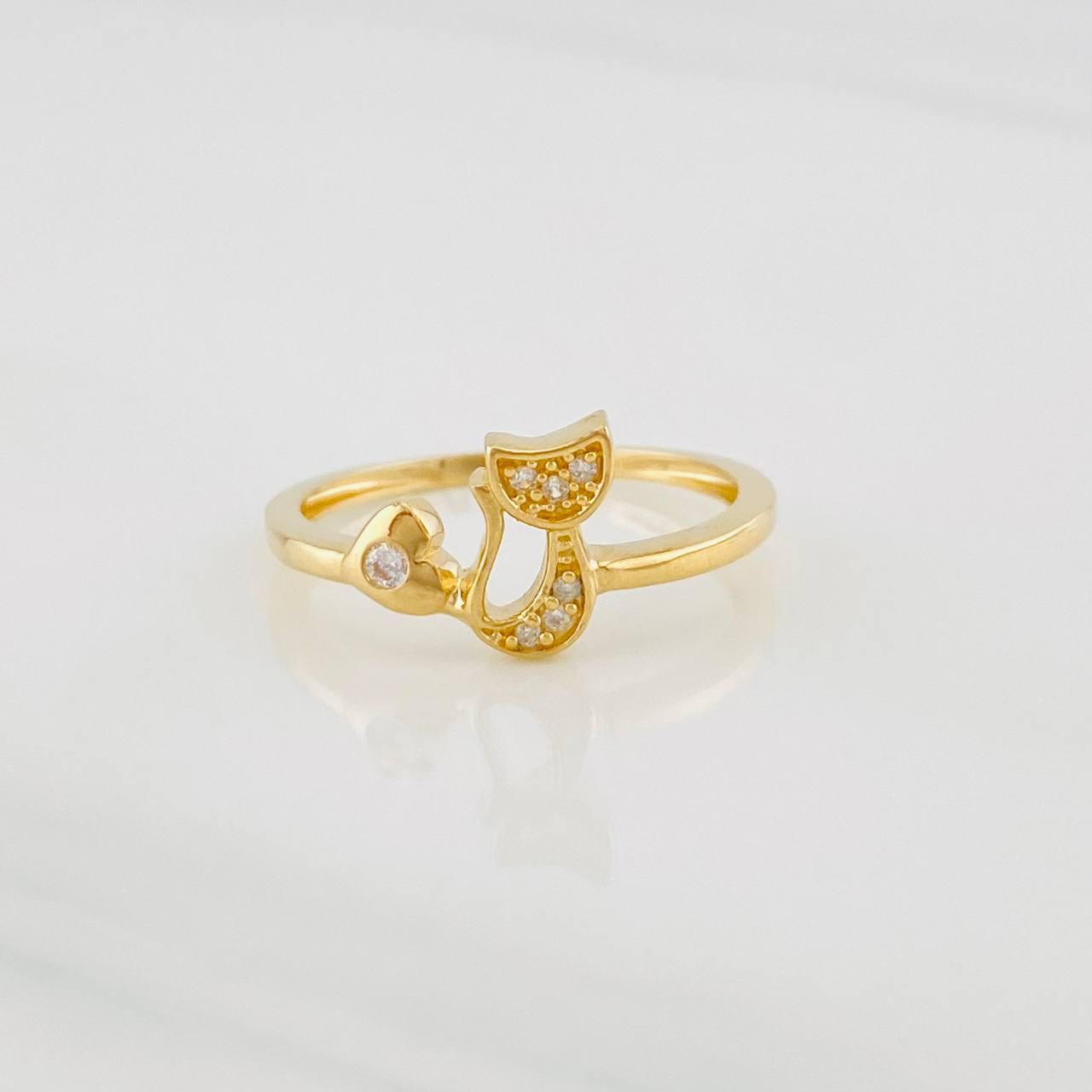 Cat Ring 1.85g / T6 1/2 Yellow Gold 18K