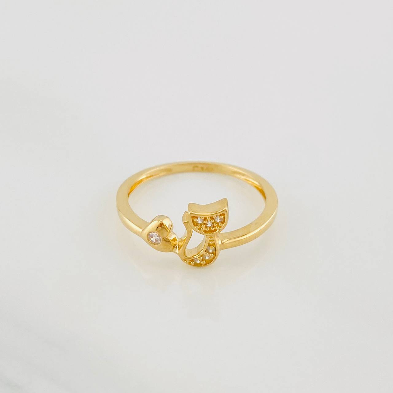 Cat Ring 1.85g / T6 1/2 Yellow Gold 18K