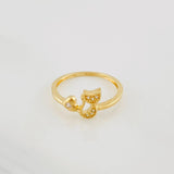 Cat Ring 1.85g / T6 1/2 Yellow Gold 18K