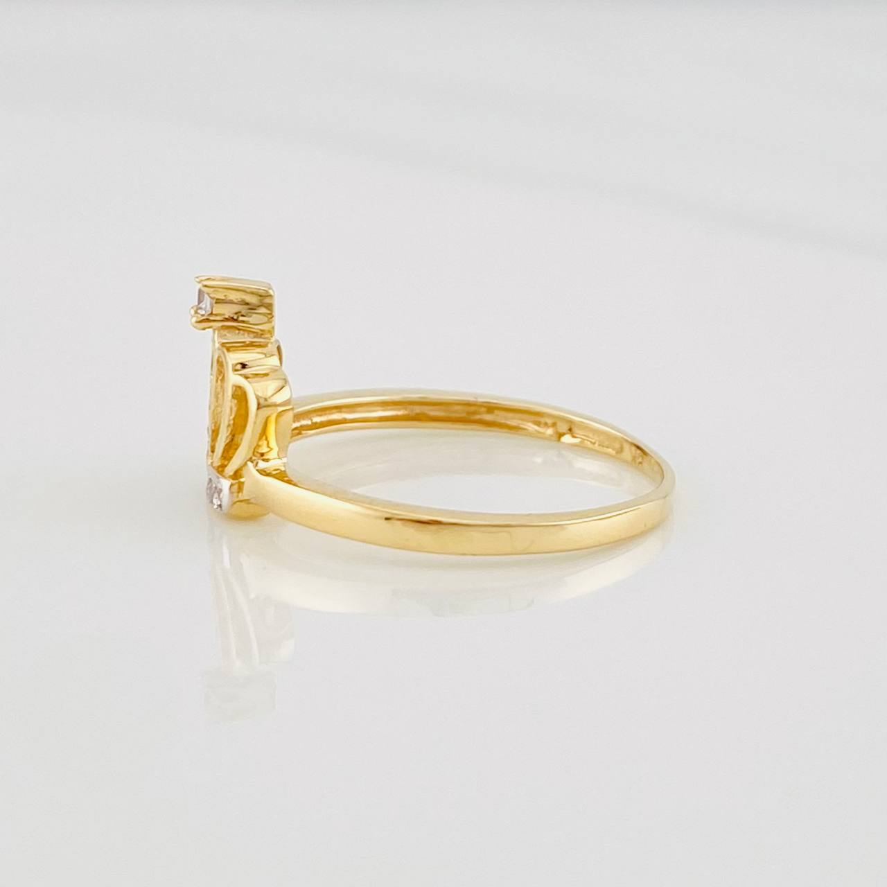 Crown Ring 1.95g / T6 Two Golds Yellow White 18K