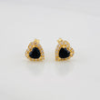 Topos Halo Corazón 1.7g / in / 6.7mm Oro Amarillo 18K