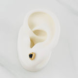 Topos Halo Corazón 1.7g / in / 6.7mm Oro Amarillo 18K