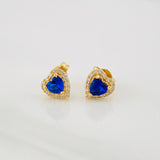 Topos Halo Corazón 1.65g / in / 6.7mm Oro Amarillo 18K
