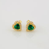 Topos Halo Corazón 1.55g / in / 6.6mm Oro Amarillo 18K