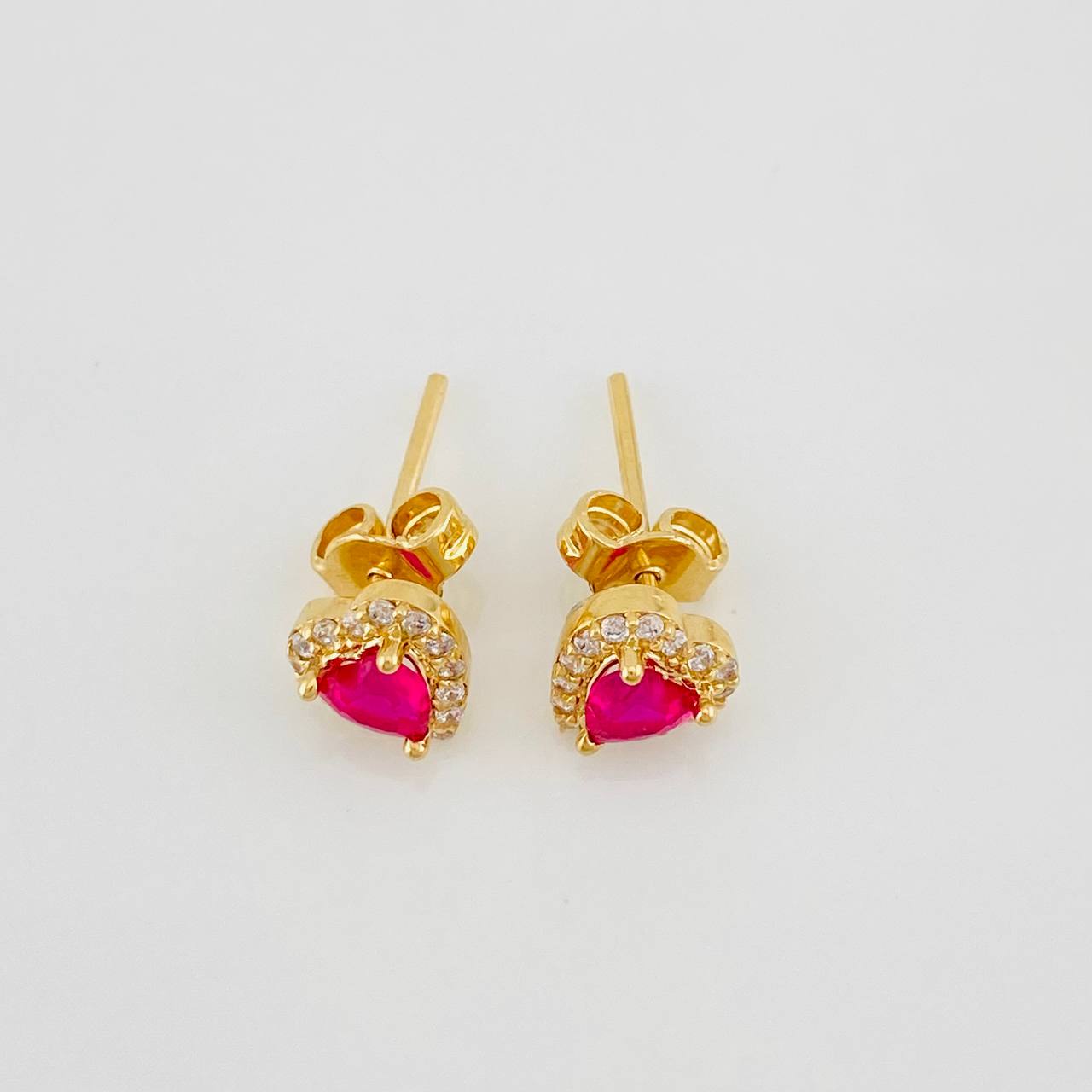 Topos Halo Corazón 1.65g / in / 6.7mm Oro Amarillo 18K
