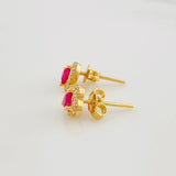 Topos Halo Corazón 1.65g / in / 6.7mm Oro Amarillo 18K