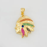 Indian Pendant 7.1g / 1 1/4 in Yellow Gold 18K