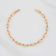 Rustic Cylinder Bracelet 4.7g / 8 in / 3.95mm Rose Gold 18K