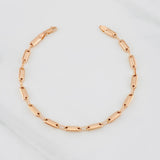 Rustic Cylinder Bracelet 4.7g / 8 in / 3.95mm Rose Gold 18K