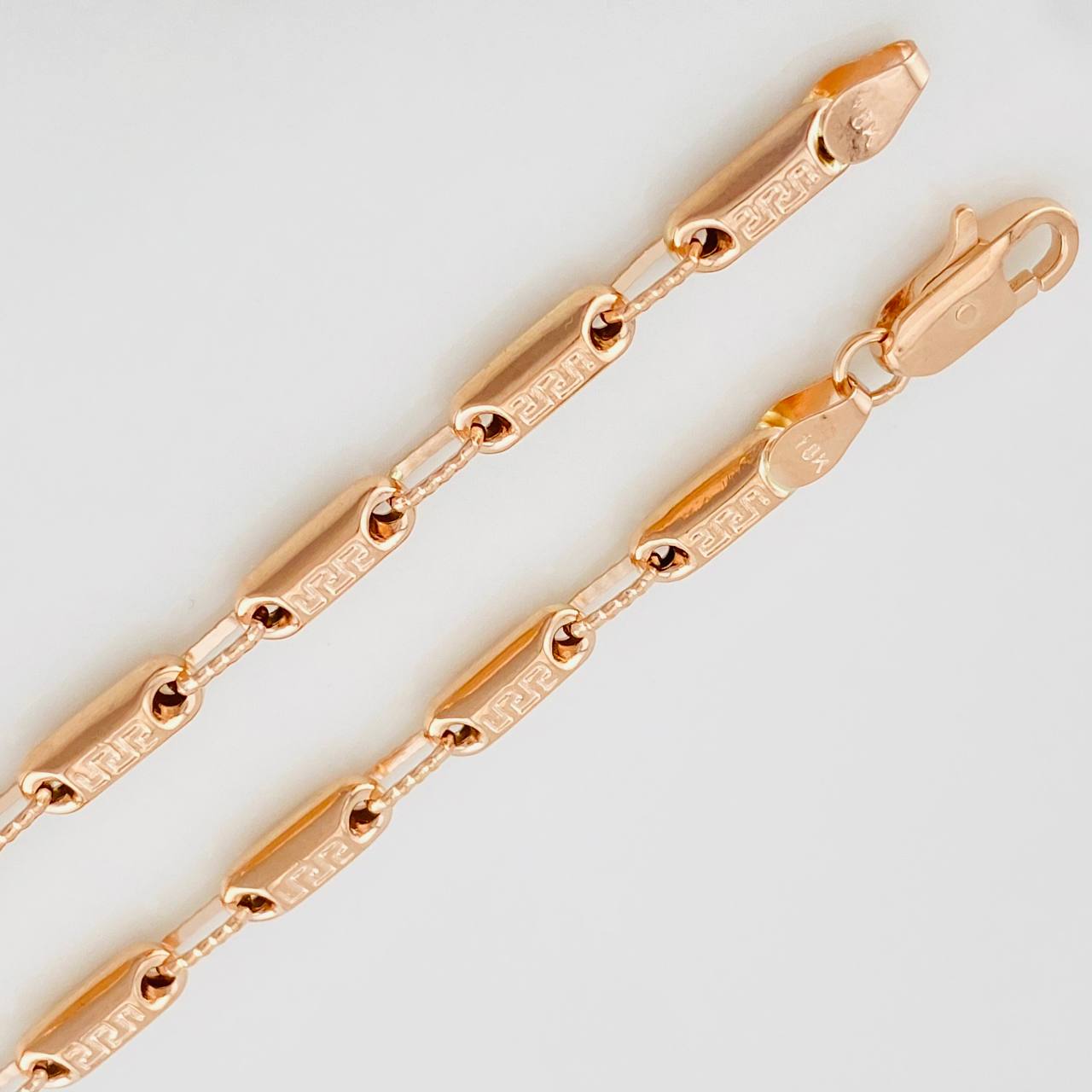 Rustic Tribal Bracelet 5.85g / 8 3/4 in / 3.7mm Rose Gold 18K