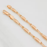 Pulso Rustico Eslabon 3.8g / 7 3/4 in / 3.25mm Oro Rosa 18K