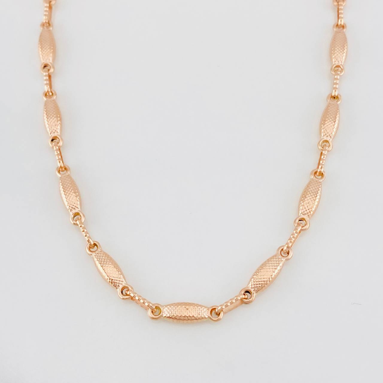 Cadena Rustica Eslabon 10.55g / 24 in / 3.45mm Oro Rosa 18K