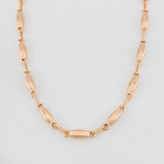 Cadena Rustica Eslabon 10.55g / 24 in / 3.45mm Oro Rosa 18K
