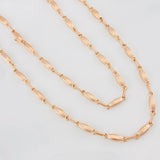Cadena Rustica Eslabon 10.55g / 24 in / 3.45mm Oro Rosa 18K