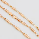 Cadena Rustica Eslabon 10.55g / 24 in / 3.45mm Oro Rosa 18K