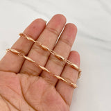Cadena Rustica Eslabon 10.55g / 24 in / 3.45mm Oro Rosa 18K