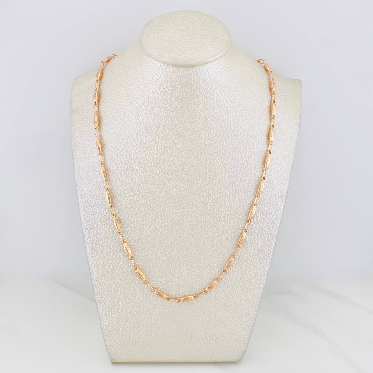 Cadena Rustica Eslabon 10.55g / 24 in / 3.45mm Oro Rosa 18K