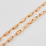 Rustic Tribal Chain 14.4g / 24 in / 3.8mm 18K Rose Gold