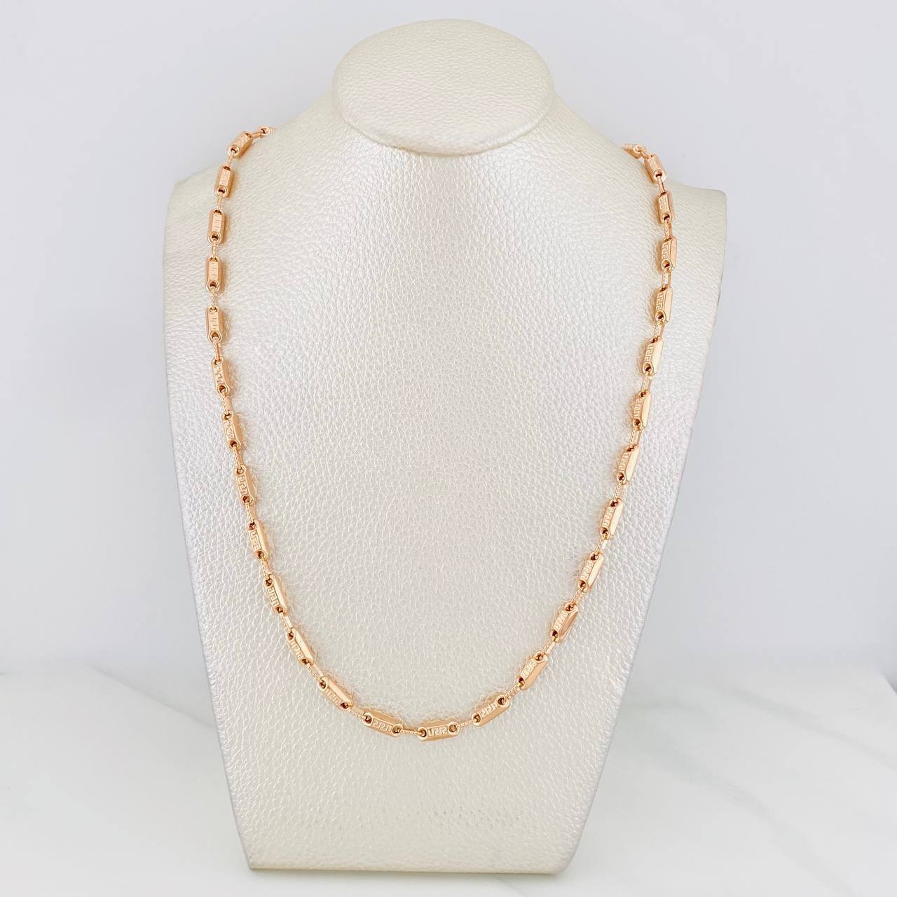 Rustic Tribal Chain 14.4g / 24 in / 3.8mm 18K Rose Gold
