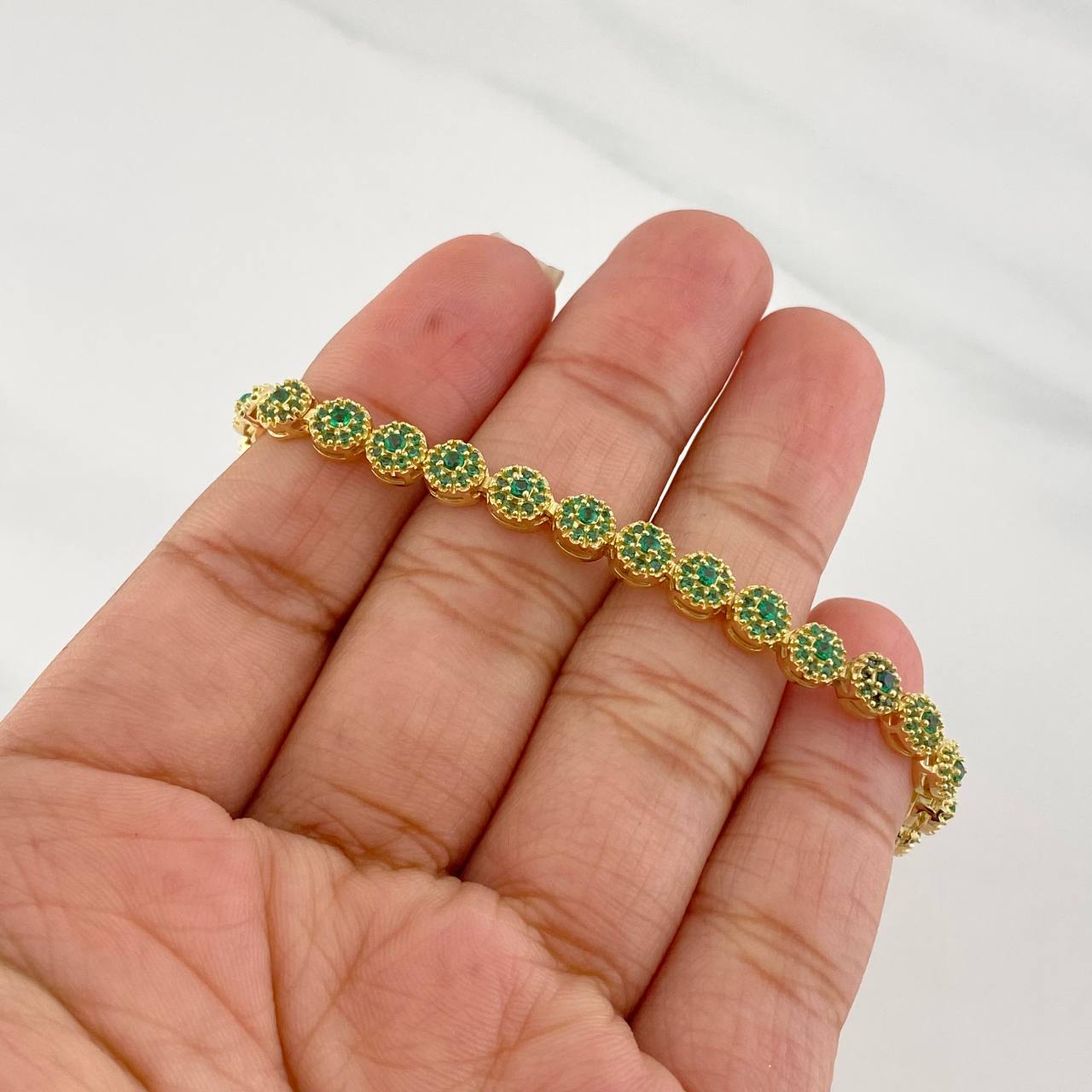 Bracelet Circles 11.5g / 7 1/4 in / 5.2mm Yellow Gold 18K