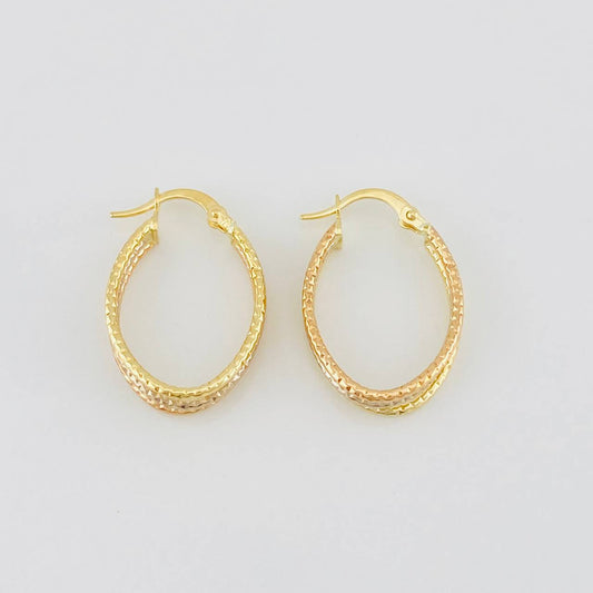 Candongas Daki Ovaladas 1.8g / 1 in Tres Oros 18K